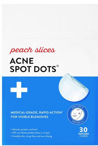 Peach slices acne spot dots - peach,