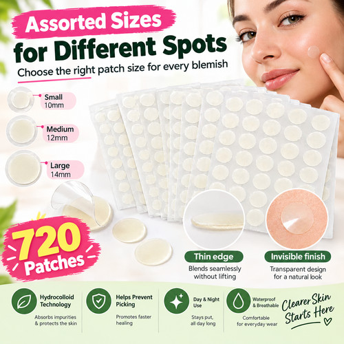 Acne patches hydrocolloid 720 - acne, hydrocolloid,
